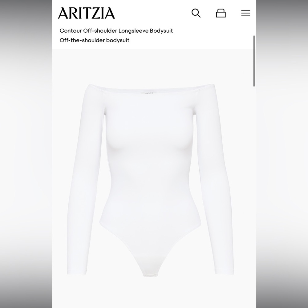 NWT Aritzia Contour Off-shoulder Longsleeve Bodysuit